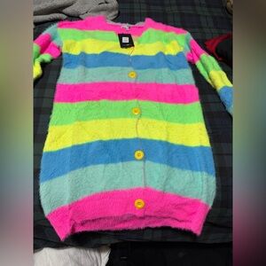 Fashion Nova Neon Striped Cardigan